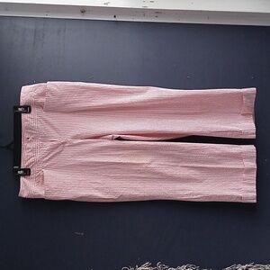 Liz Claiborne Audra Pink Striped Cropped Pants Size 10